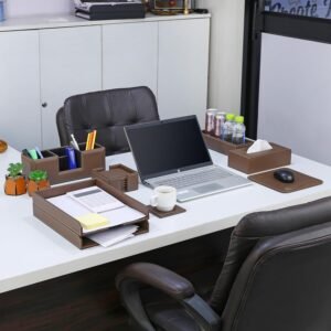 CLADD INTERNATIONAL Vegan Leather Complete All-in-One Multipurpose Personal Desk